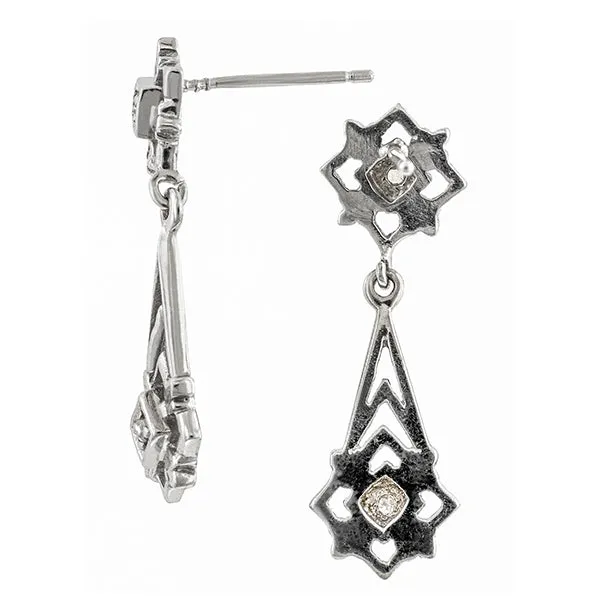 Vintage Diamond Drop Earrings