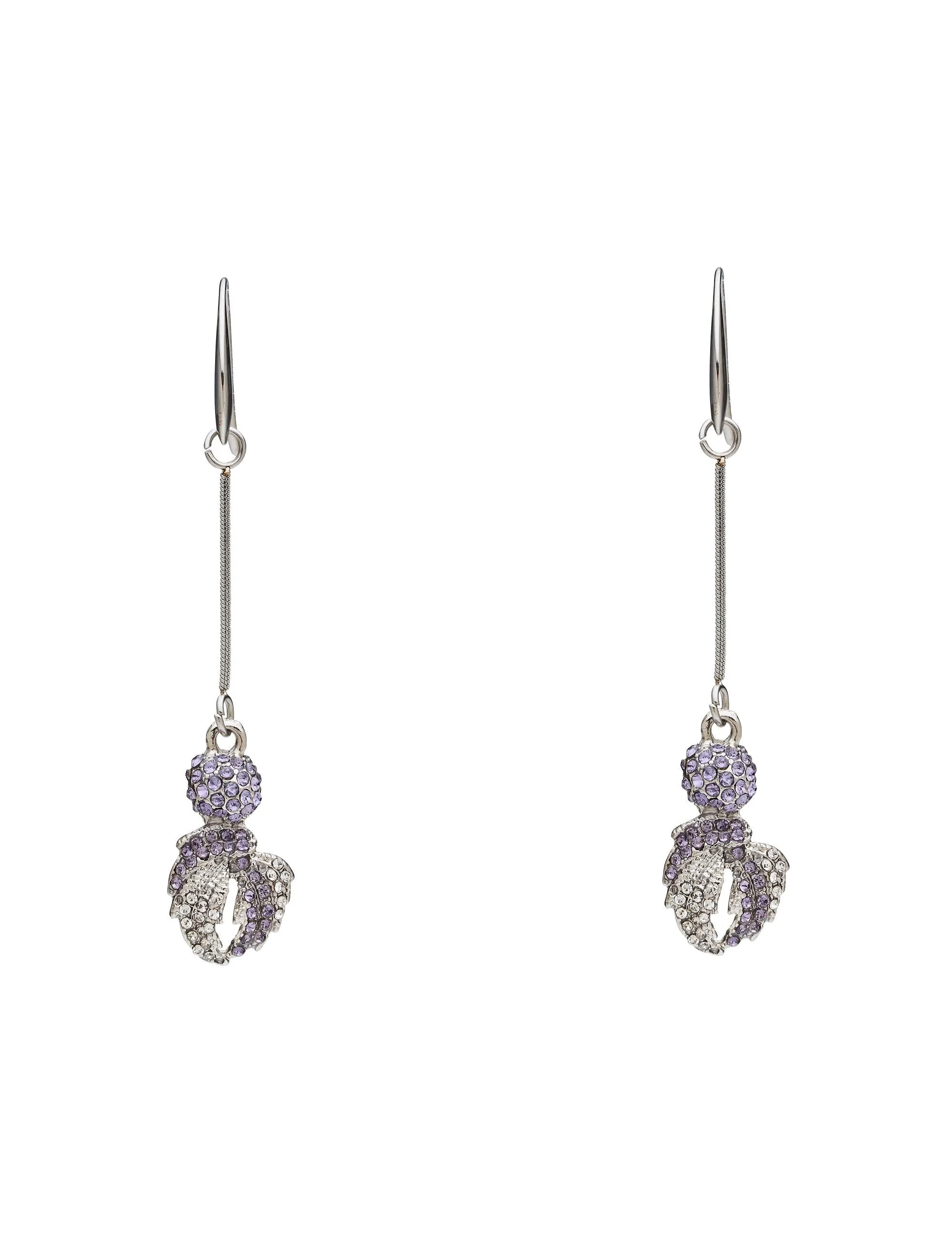 VINTAGE LEAF CRYSTAL DROP EARRING
