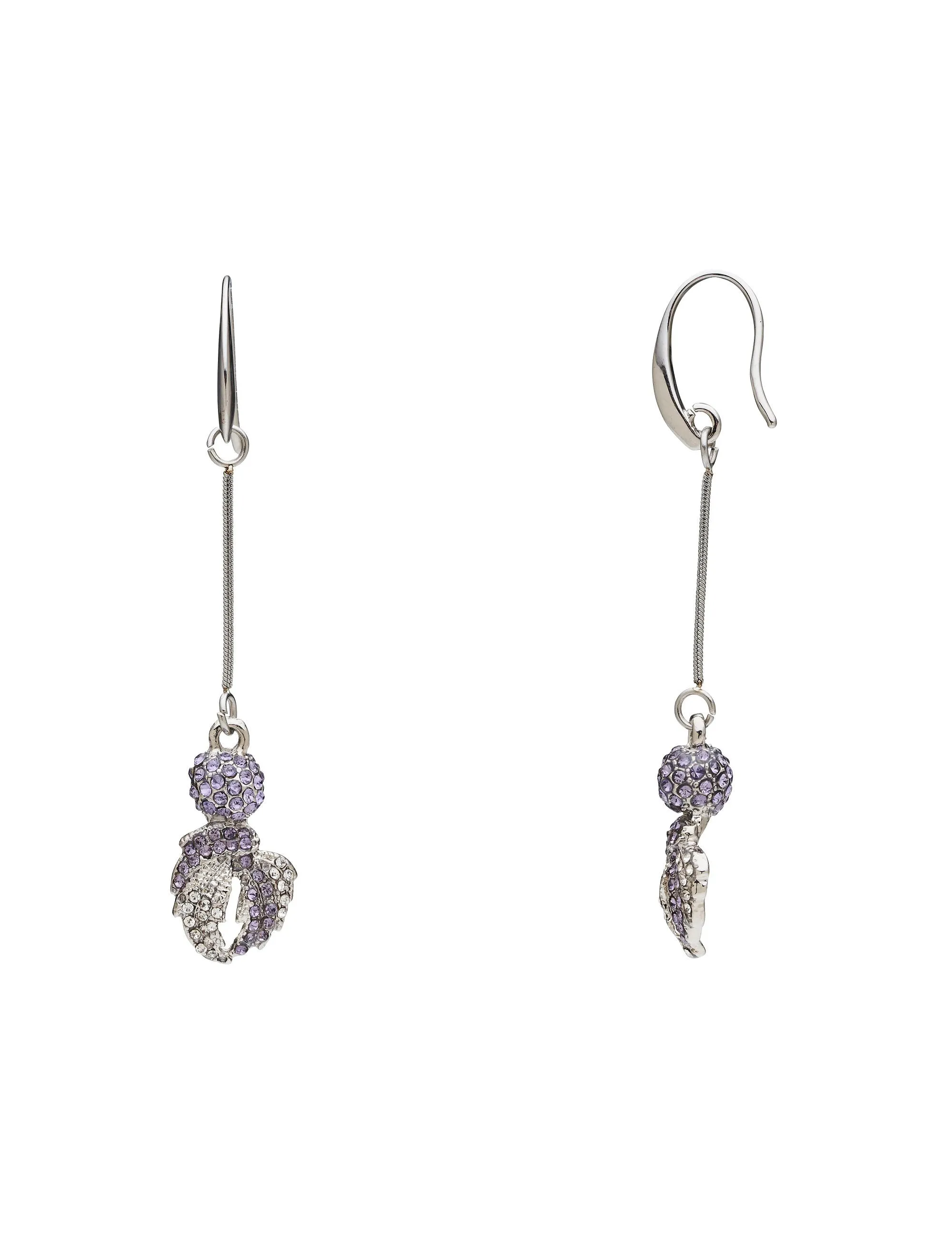 VINTAGE LEAF CRYSTAL DROP EARRING