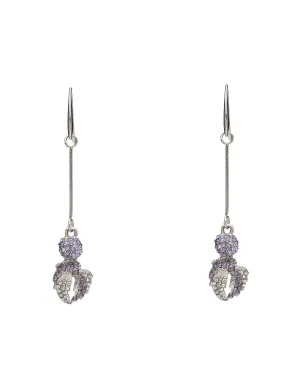 VINTAGE LEAF CRYSTAL DROP EARRING