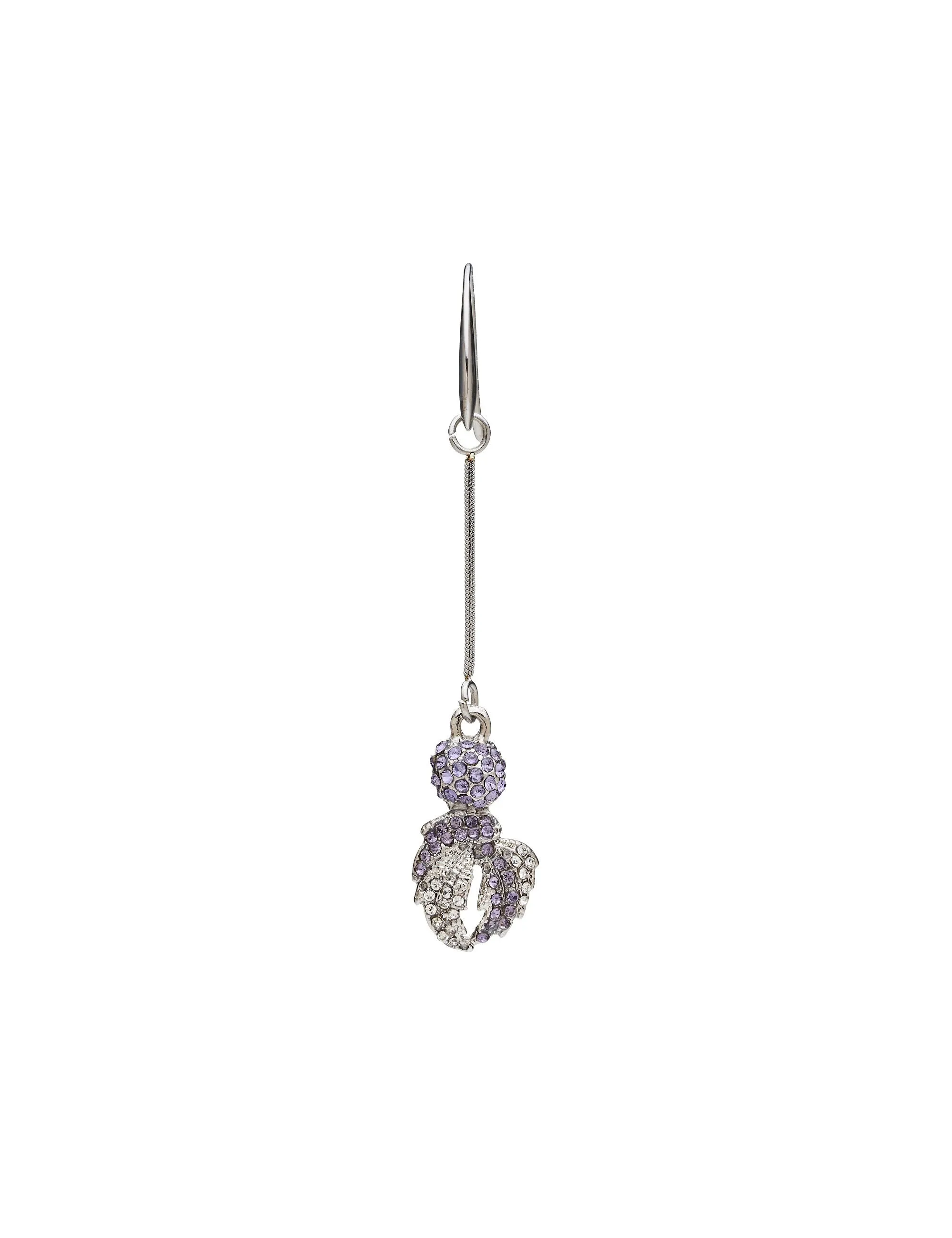 VINTAGE LEAF CRYSTAL DROP EARRING