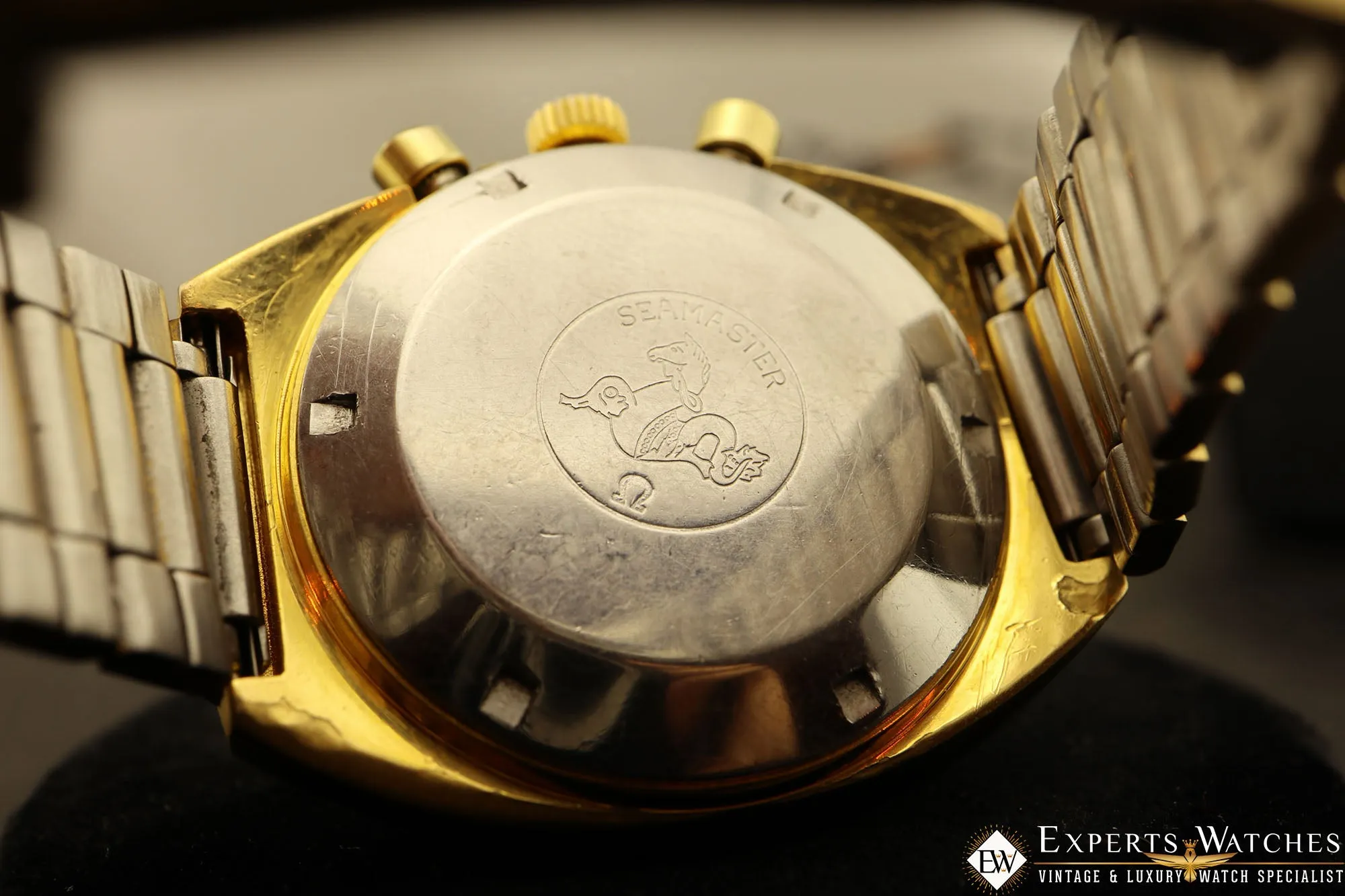 Vintage Omega Jedi 176.005 Chronograph Gold Filled 1972 Cal 1040 Lemania Auto TV