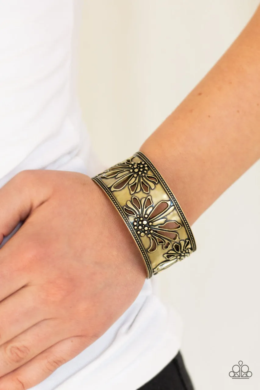 Where the WILDFLOWERS Are Brass Paparazzi Bracelet