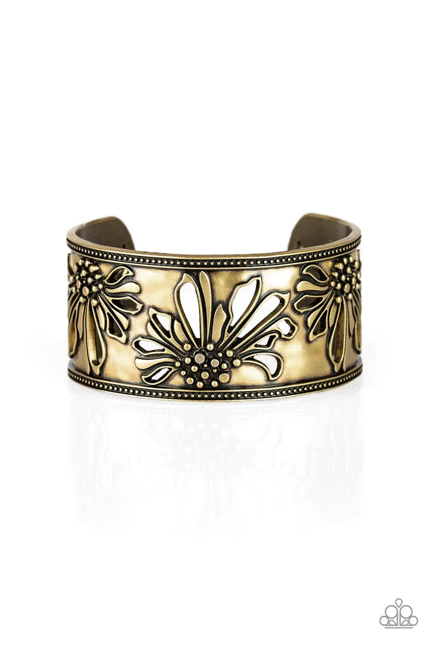 Where the WILDFLOWERS Are Brass Paparazzi Bracelet