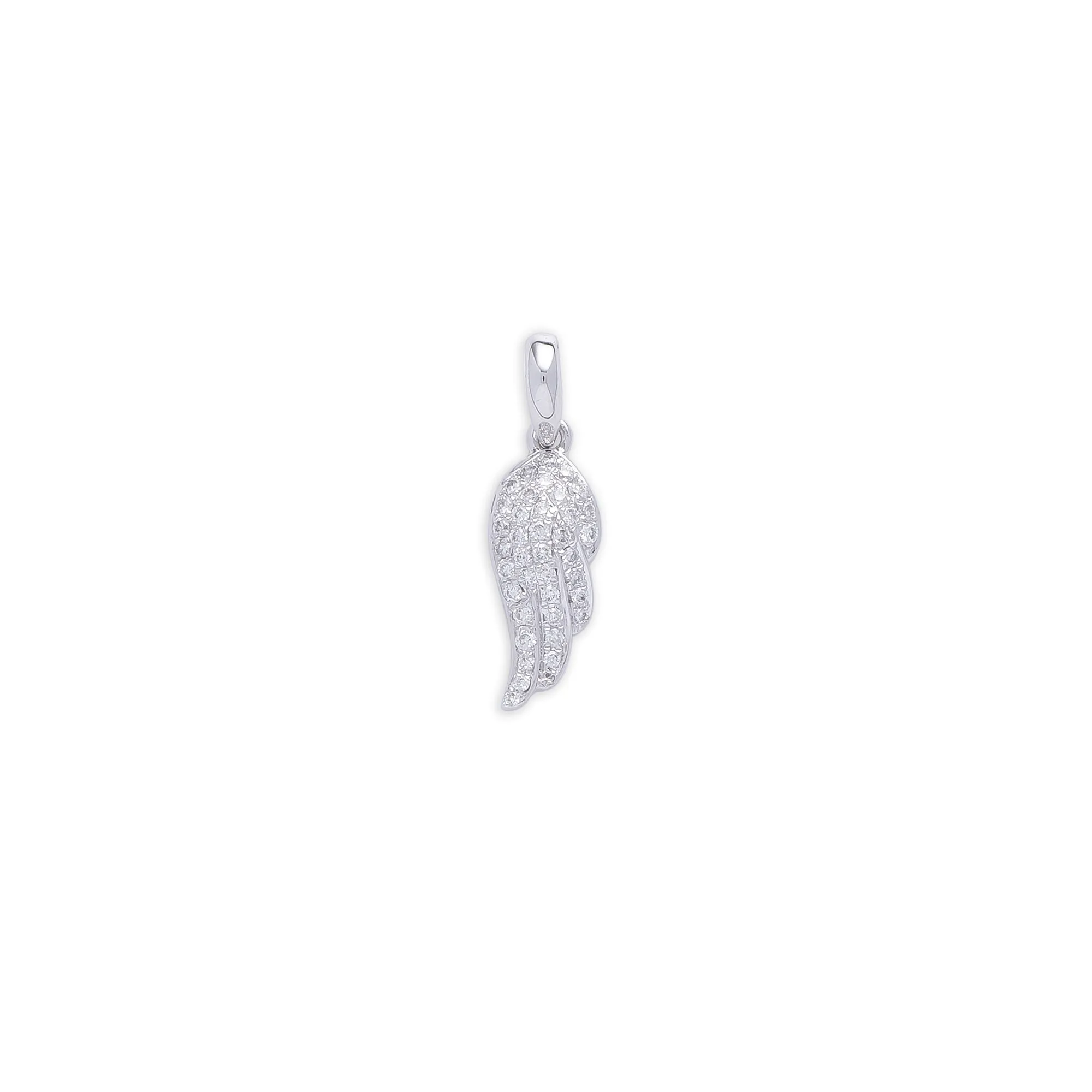 White Diamond Baby Wing Pendant