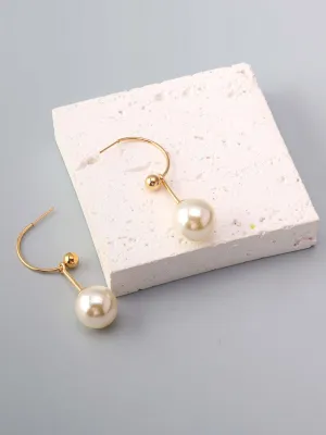 WOMEN'S FASHION GOLD PEARL EARRINGS